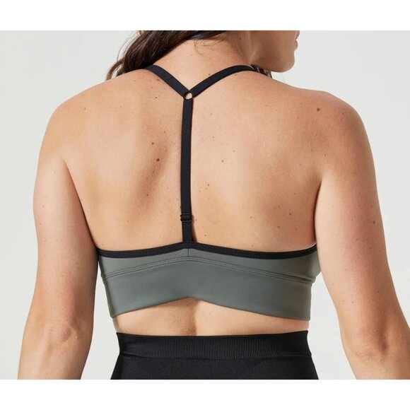 BLANQI adjustable racerback nursing bra in olive green size L - Picture 2 of 8